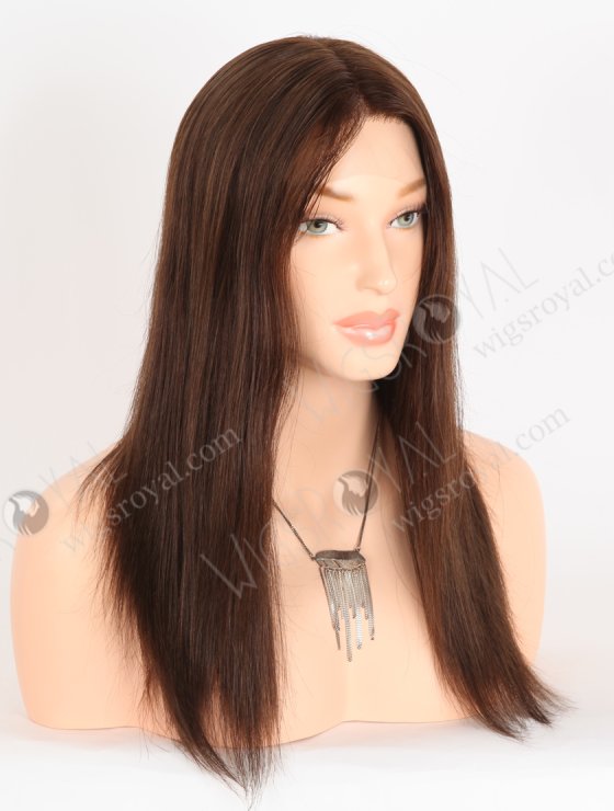 In Stock European Virgin Hair 16" Straight 3# Color Lace Front Wig RLF-08058-28313