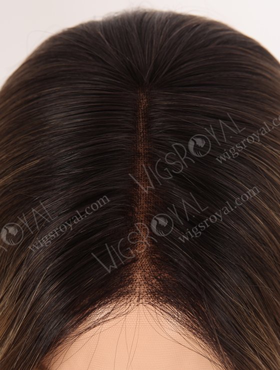 In Stock European Virgin Hair 20" Straight T2/10# With T2/8# Highlights Color Lace Front Wig RLF-08066-28330