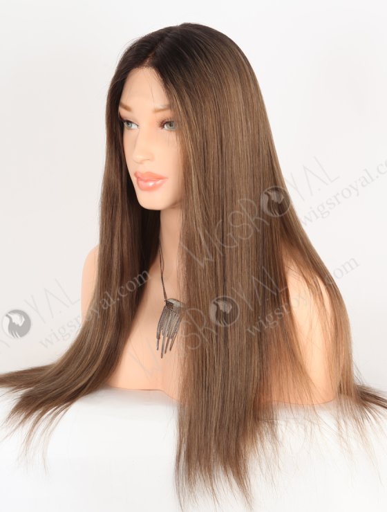 In Stock European Virgin Hair 20" Straight T2/10# With T2/8# Highlights Color Lace Front Wig RLF-08066-28329