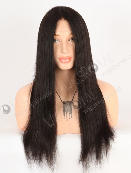 In Stock European Virgin Hair 20" Straight Natural Black Color Lace Front Wig RLF-08050-28282