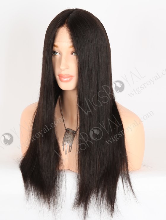 In Stock European Virgin Hair 20" Straight Natural Black Color Lace Front Wig RLF-08050-28283