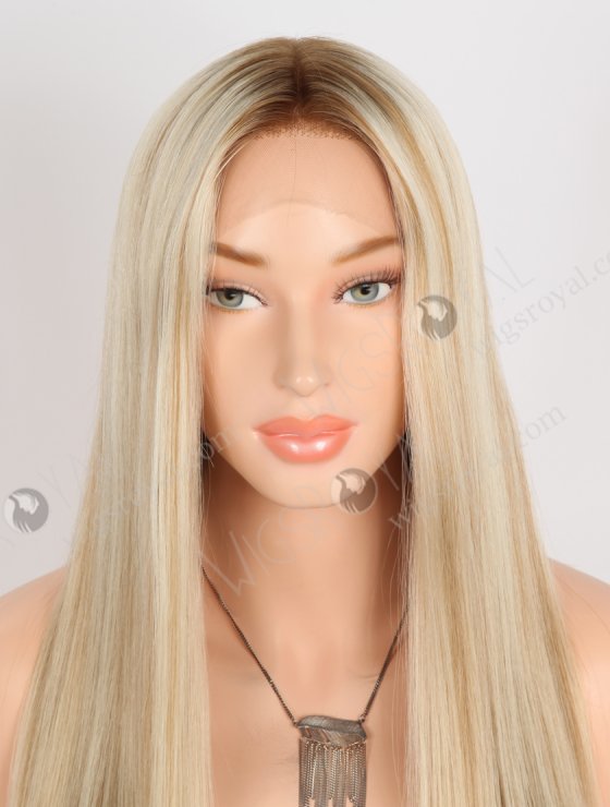 In Stock European Virgin Hair 20" Straight T8/60# With 8# Highlights Color Lace Front Wig RLF-08061-28380