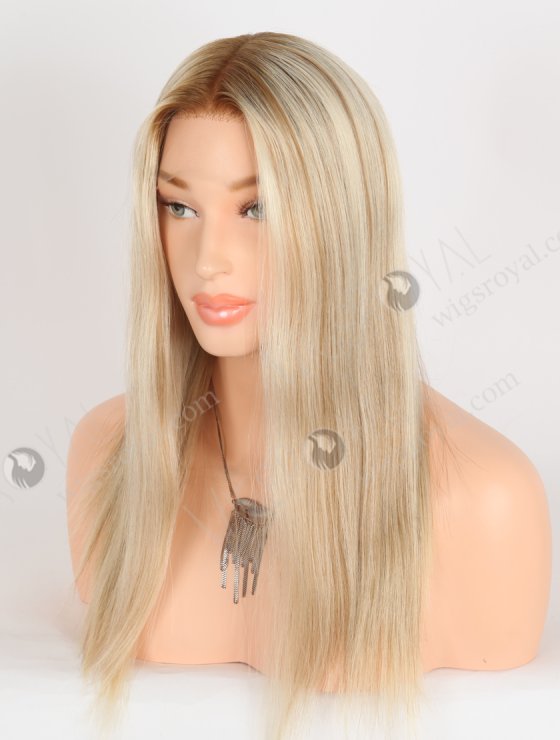 In Stock European Virgin Hair 16" Straight T8/60# With 8# Highlights Color Lace Front Wig RLF-08060-28365