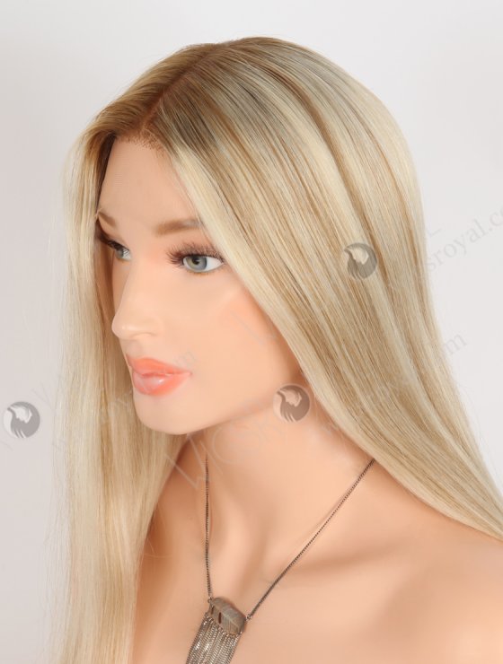 In Stock European Virgin Hair 16" Straight T8/60# With 8# Highlights Color Lace Front Wig RLF-08060-28373