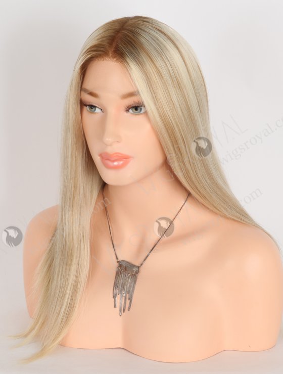 In Stock European Virgin Hair 16" Straight T8/60# With 8# Highlights Color Lace Front Wig RLF-08060-28372