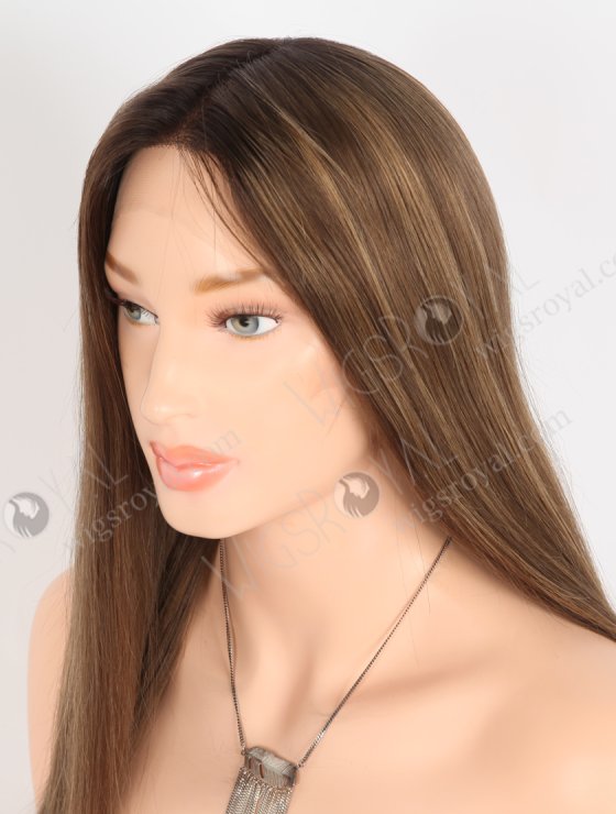 In Stock European Virgin Hair 16" Straight T2/10# With T2/8# Highlights Color Lace Front Wig RLF-08065-28416