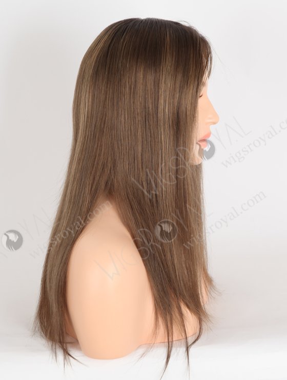 In Stock European Virgin Hair 16" Straight T2/10# With T2/8# Highlights Color Lace Front Wig RLF-08065-28417