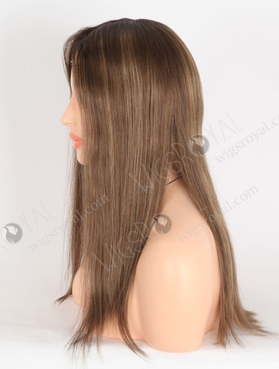 In Stock European Virgin Hair 16" Straight T2/10# With T2/8# Highlights Color Lace Front Wig RLF-08065-28418