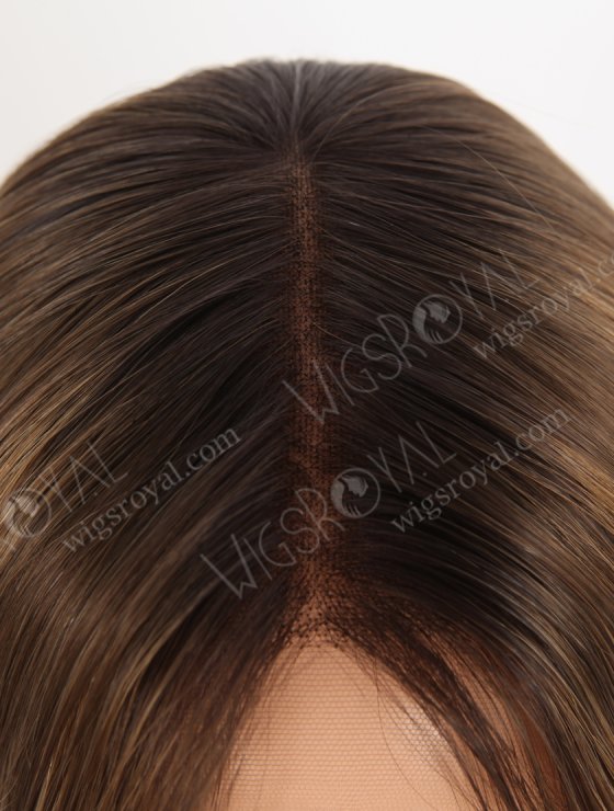 In Stock European Virgin Hair 16" Straight T2/10# With T2/8# Highlights Color Lace Front Wig RLF-08065-28419