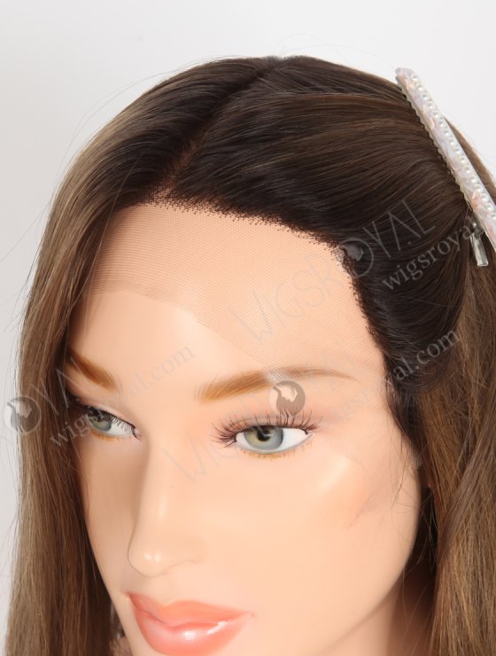 In Stock European Virgin Hair 16" Straight T2/10# With T2/8# Highlights Color Lace Front Wig RLF-08065-28422