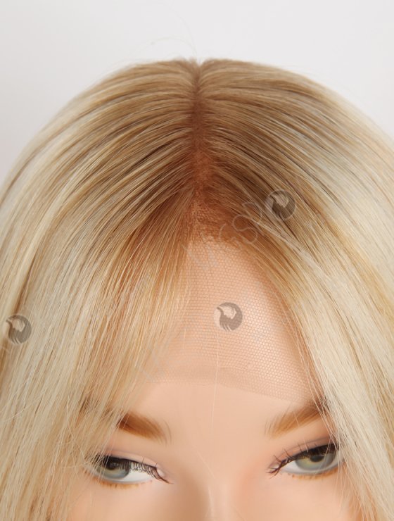 In Stock European Virgin Hair 14" Beach Wave T8/60/25/8# Highlights Color Lace Front Wig RLF-08077-28584