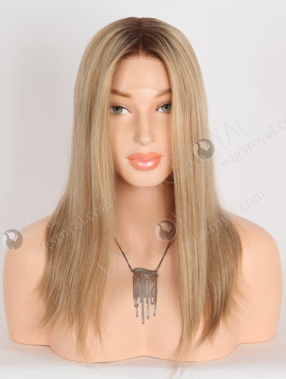 In Stock European Virgin Hair 14" Straight T4/8#/22#/60# MIXED Color Lace Front Wig RLF-08079-28607