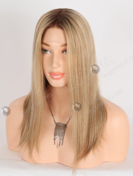 In Stock European Virgin Hair 14" Straight T4/8#/22#/60# MIXED Color Lace Front Wig RLF-08079-28609