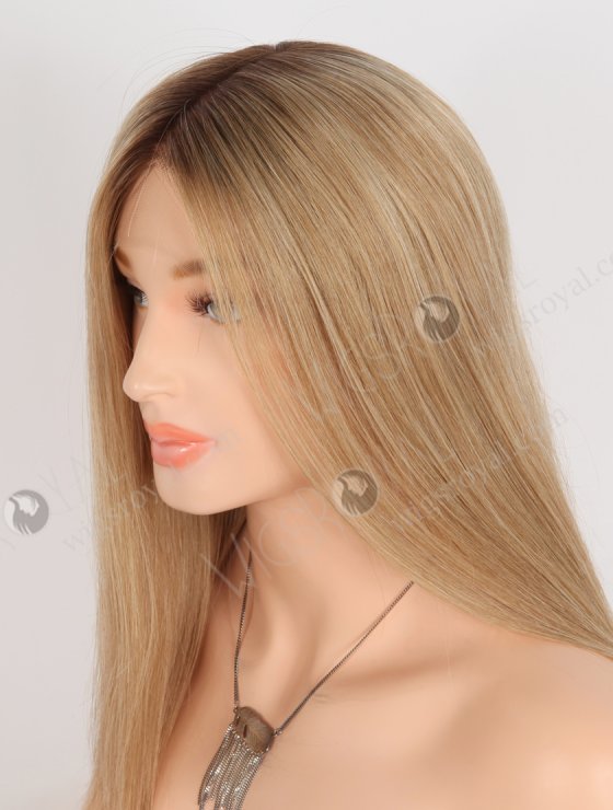 In Stock European Virgin Hair 14" Straight T4/8#/22#/60# MIXED Color Lace Front Wig RLF-08079-28614