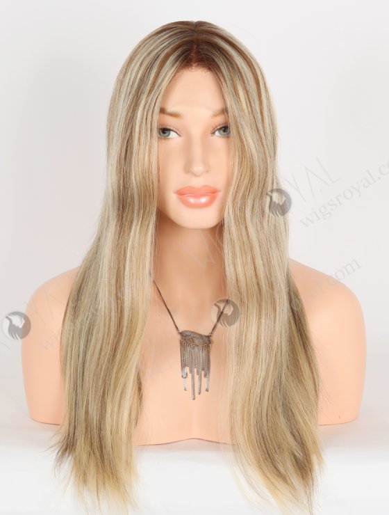 In Stock European Virgin Hair 18" Straight T4/22# With 4# Highlights Color Lace Front Wig RLF-08072-28540