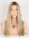 Best Natural Looking Human Hair Wigs for Caucasian 18 Inch Beautiful Blonde and Brown Highlights Color RLF-08073