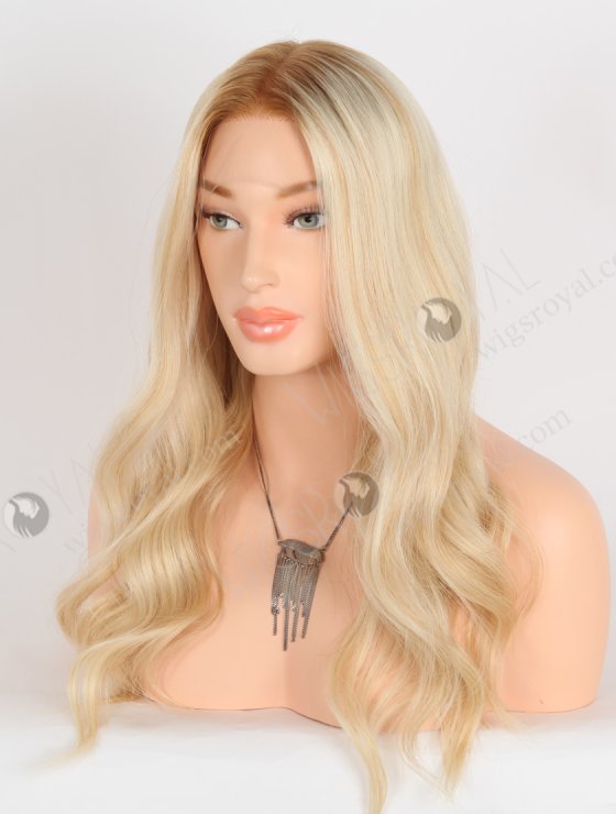 In Stock European Virgin Hair 18" Beach Wave T8/60/25/8# Highlights Color Lace Front Wig RLF-08078-28590