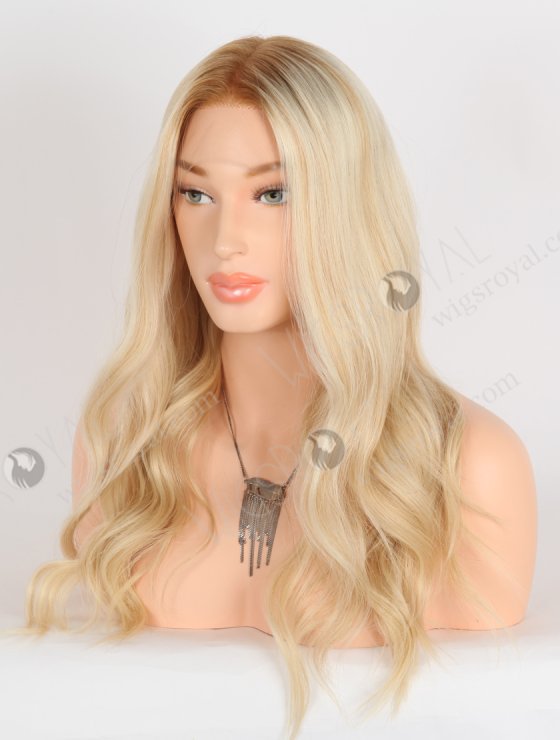 In Stock European Virgin Hair 18" Beach Wave T8/60/25/8# Highlights Color Lace Front Wig RLF-08078-28591