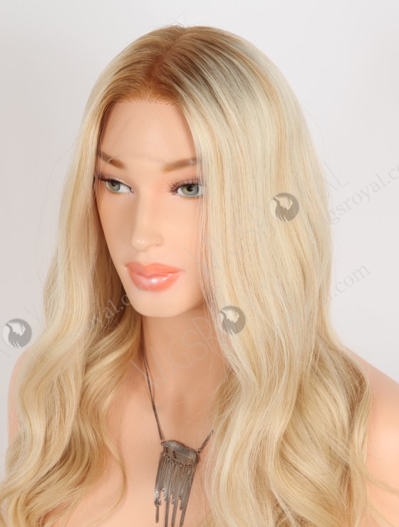 In Stock European Virgin Hair 18" Beach Wave T8/60/25/8# Highlights Color Lace Front Wig RLF-08078-28593