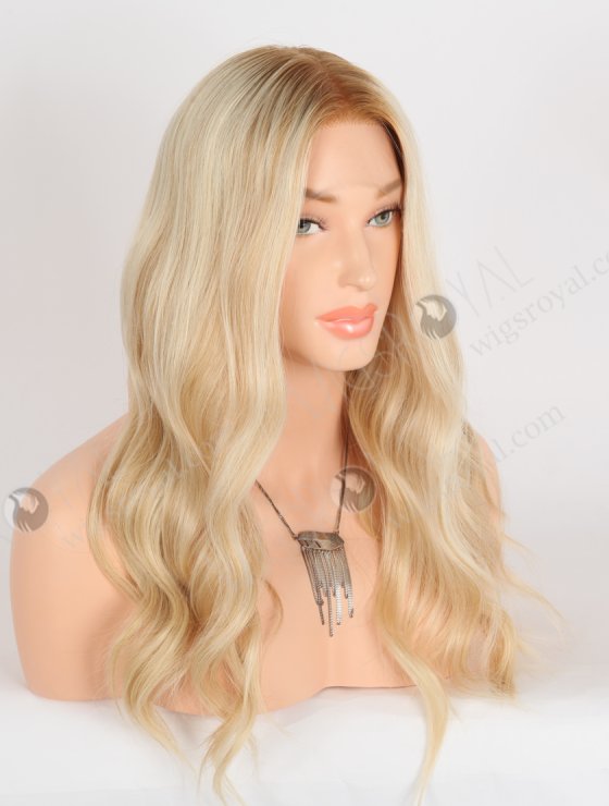 In Stock European Virgin Hair 18" Beach Wave T8/60/25/8# Highlights Color Lace Front Wig RLF-08078-28592