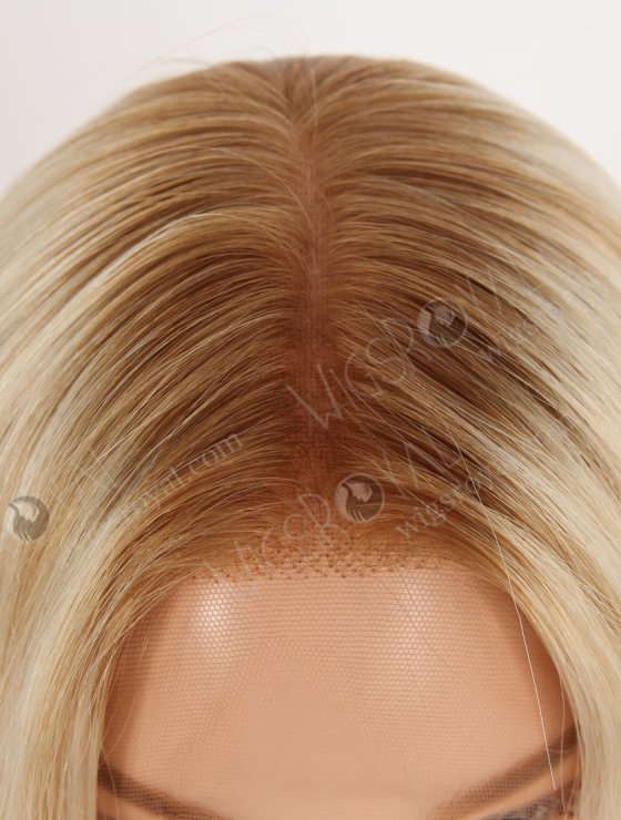 In Stock European Virgin Hair 18" Beach Wave T8/60/25/8# Highlights Color Lace Front Wig RLF-08078-28598