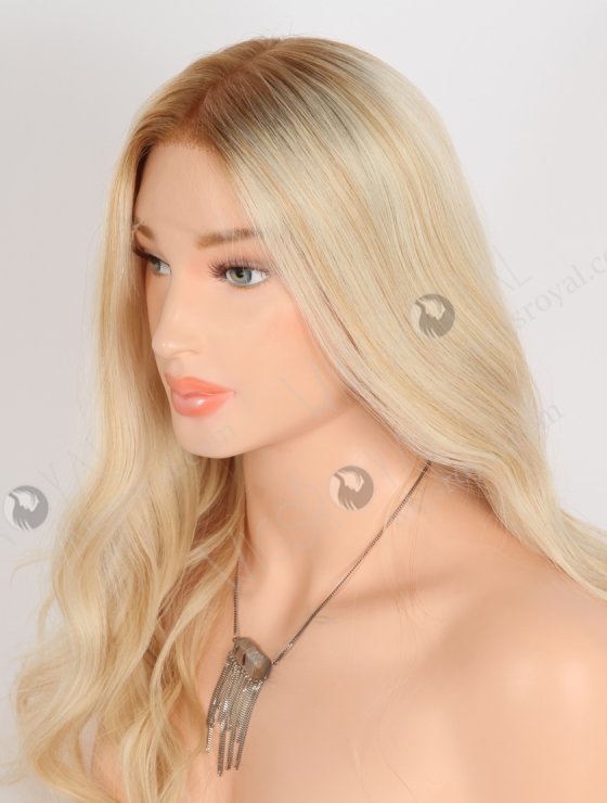 In Stock European Virgin Hair 18" Beach Wave T8/60/25/8# Highlights Color Lace Front Wig RLF-08078-28601