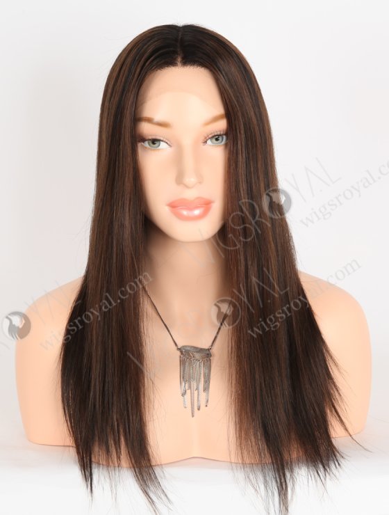 In Stock European Virgin Hair 16" Straight T1/3# With 1# Highlights Color Lace Front Wig RLF-08075-28554