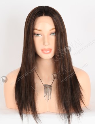 Fast Shipping Fashion Wigs for Small Heads 16 Inch European Virgin Hair Stunning Black and Brown Highlights RLF-08075