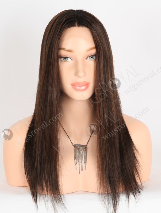 In Stock European Virgin Hair 16" Straight T1/3# With 1# Highlights Color Lace Front Wig RLF-08075-28555