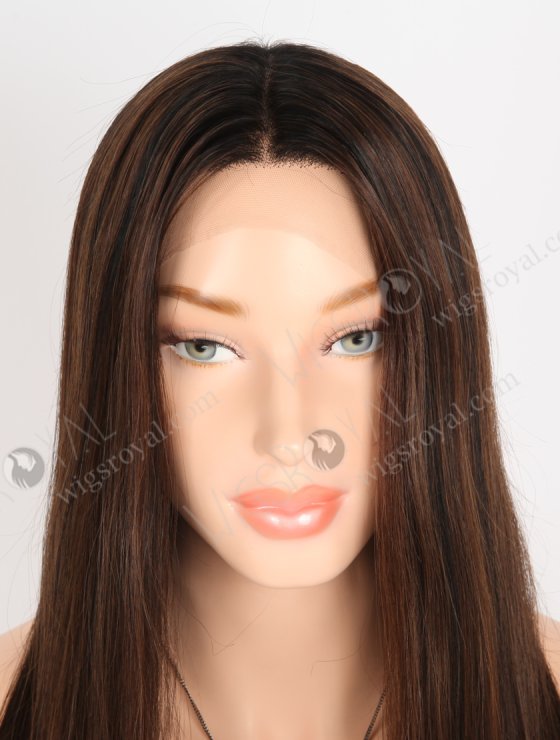 In Stock European Virgin Hair 16" Straight T1/3# With 1# Highlights Color Lace Front Wig RLF-08075-28556