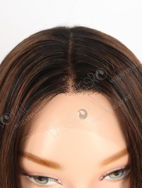 In Stock European Virgin Hair 16" Straight T1/3# With 1# Highlights Color Lace Front Wig RLF-08075-28557