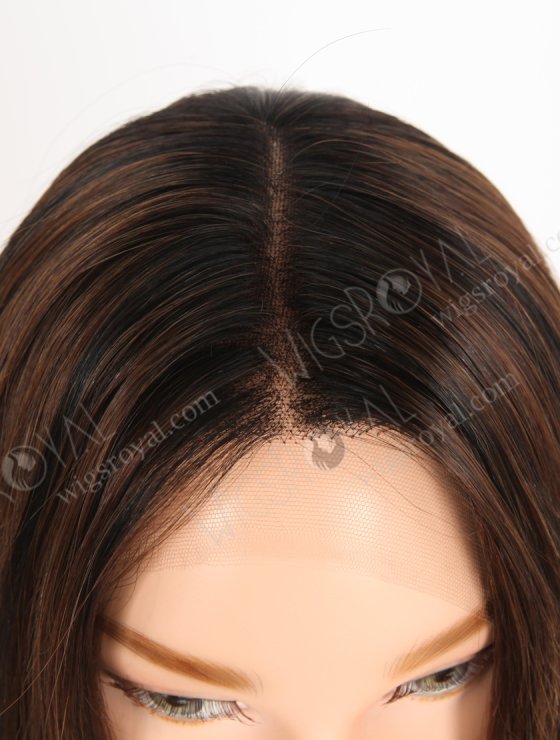 In Stock European Virgin Hair 16" Straight T1/3# With 1# Highlights Color Lace Front Wig RLF-08075-28559