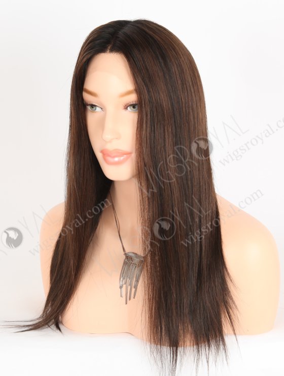 In Stock European Virgin Hair 16" Straight T1/3# With 1# Highlights Color Lace Front Wig RLF-08075-28558