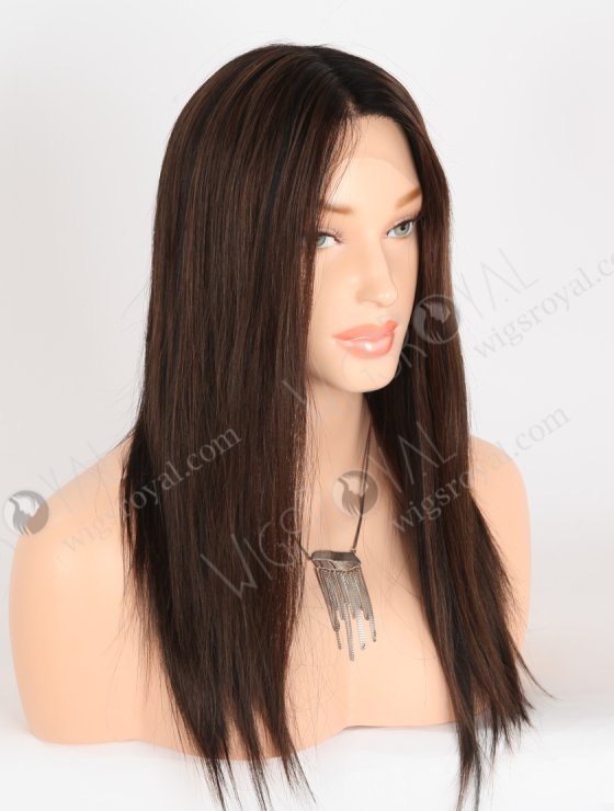 In Stock European Virgin Hair 16" Straight T1/3# With 1# Highlights Color Lace Front Wig RLF-08075-28560