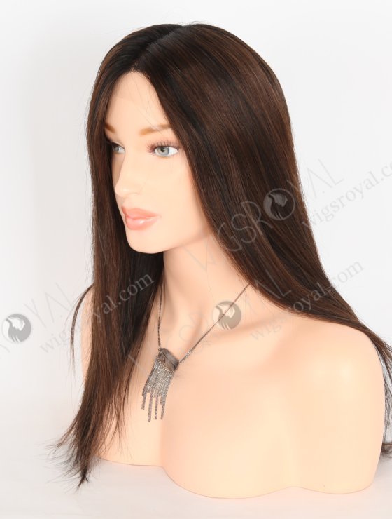 In Stock European Virgin Hair 16" Straight T1/3# With 1# Highlights Color Lace Front Wig RLF-08075-28564