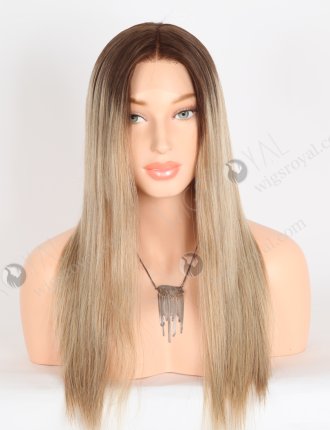 High Quality Brown to Blonde Ombre Lace Front Human Hair Wigs for Caucasian Women RLF-08063