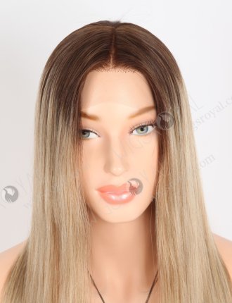 High Quality Brown to Blonde Ombre Lace Front Human Hair Wigs for Caucasian Women RLF-08063