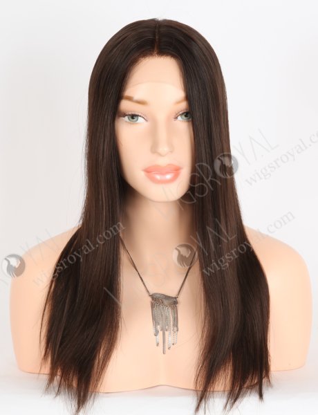 Small Cap Lace Front Wigs for Ladies with Thinning Hair Best Quality 16 Inch Straight Natural Brown Virgin Hair RLF-08047