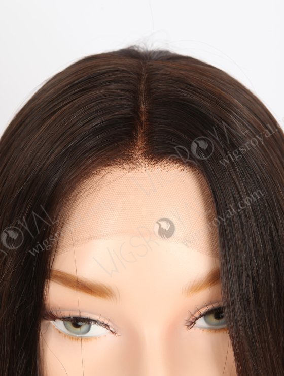 In Stock European Virgin Hair 16" Natural Straight Natural Brown Color Lace Front Wig RLF-08047-28673