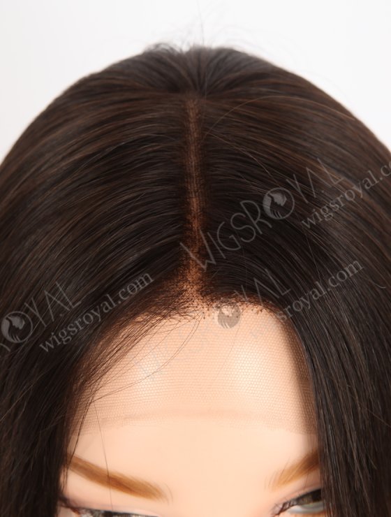 In Stock European Virgin Hair 16" Natural Straight Natural Brown Color Lace Front Wig RLF-08047-28674