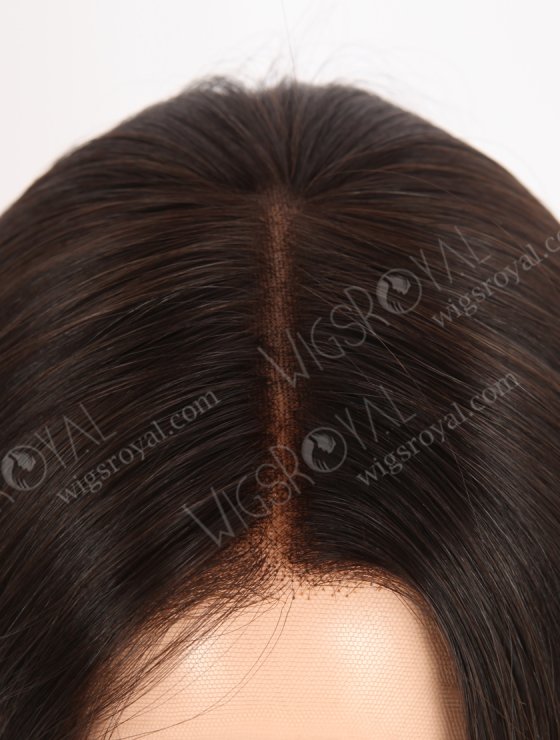 In Stock European Virgin Hair 16" Natural Straight Natural Brown Color Lace Front Wig RLF-08047-28675