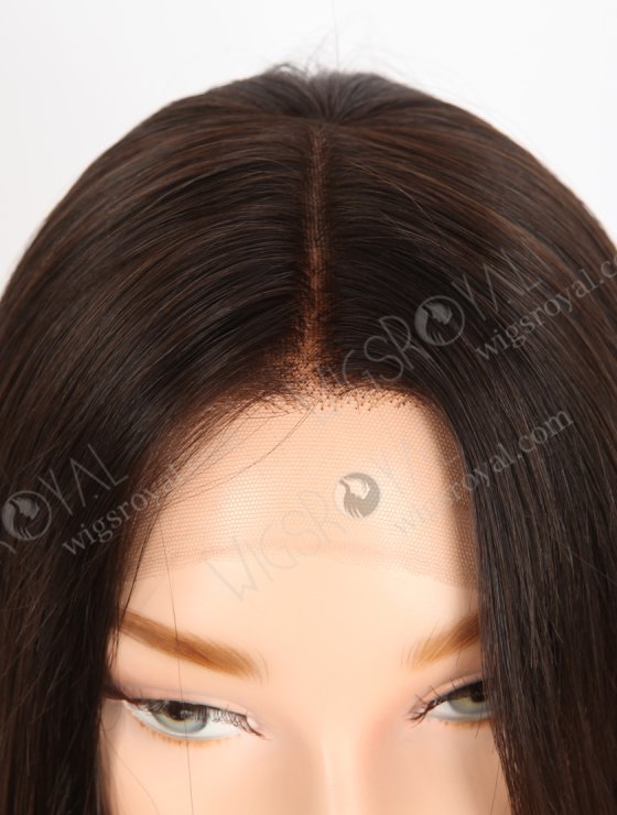 In Stock European Virgin Hair 16" Natural Straight Natural Brown Color Lace Front Wig RLF-08047-28677