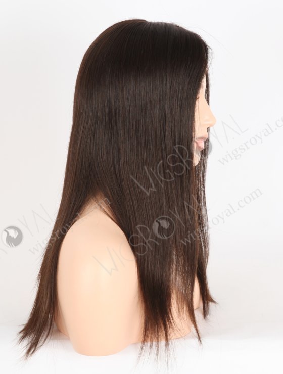 In Stock European Virgin Hair 16" Natural Straight Natural Brown Color Lace Front Wig RLF-08047-28678