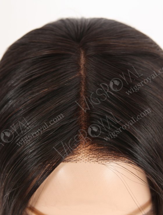 In Stock European Virgin Hair 16" Straight Natural Black Color Lace Front Wig RLF-08049-28662