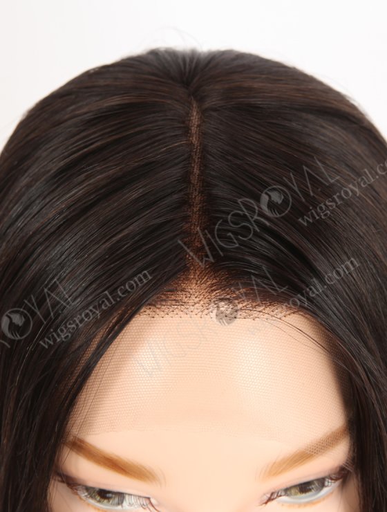 In Stock European Virgin Hair 16" Straight Natural Black Color Lace Front Wig RLF-08049-28658