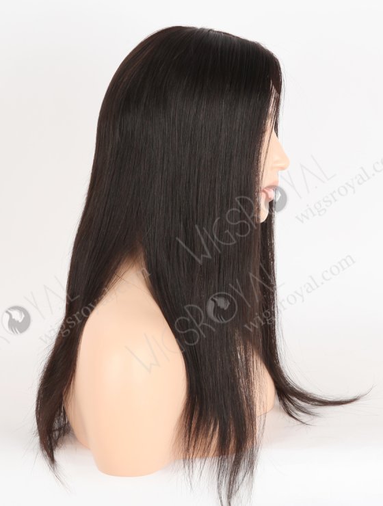 In Stock European Virgin Hair 16" Straight Natural Black Color Lace Front Wig RLF-08049-28663