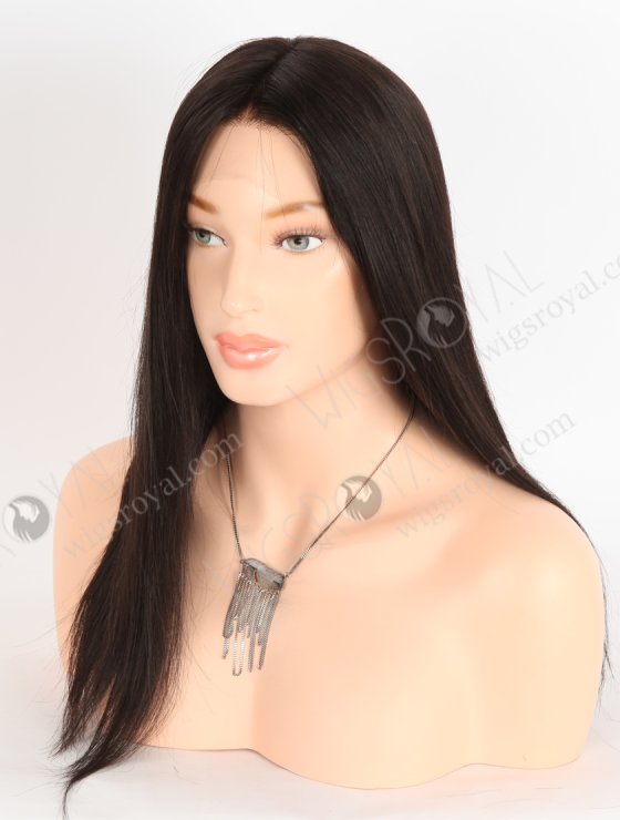 In Stock European Virgin Hair 16" Straight Natural Black Color Lace Front Wig RLF-08049-28665