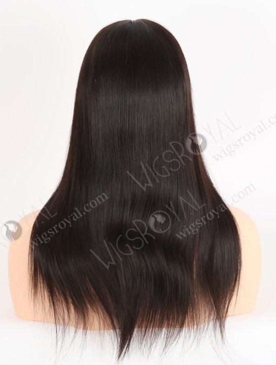 In Stock European Virgin Hair 16" Straight Natural Black Color Lace Front Wig RLF-08049-28666