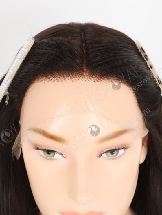 In Stock European Virgin Hair 16" Straight Natural Black Color Lace Front Wig RLF-08049-28668