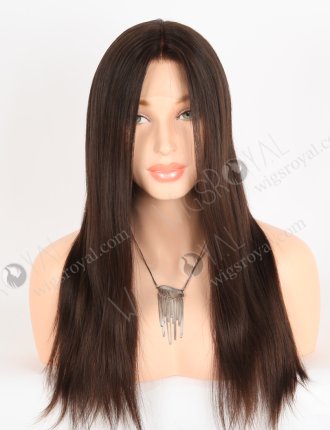 Luxury Realistic Wigs for Women 18 Inch Straight Natural Brown Virgin Human Hair Lace Front Wigs RLF-08048